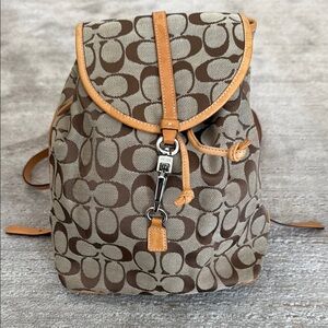 Coach Signature Brown Backpack